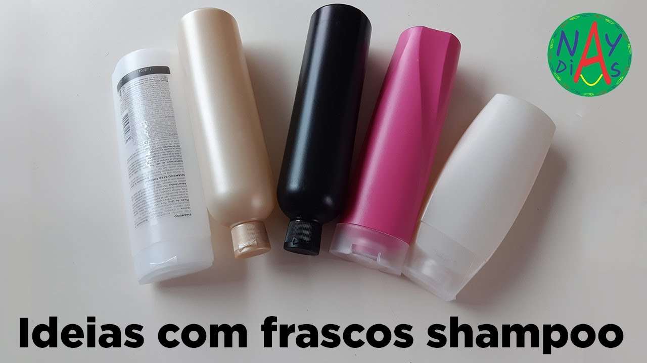 Faça Você Mesmo IDEIAS c/ Frasco de Shampoo. Tutorial Porta Escovas /Brincos.Recicle♻️