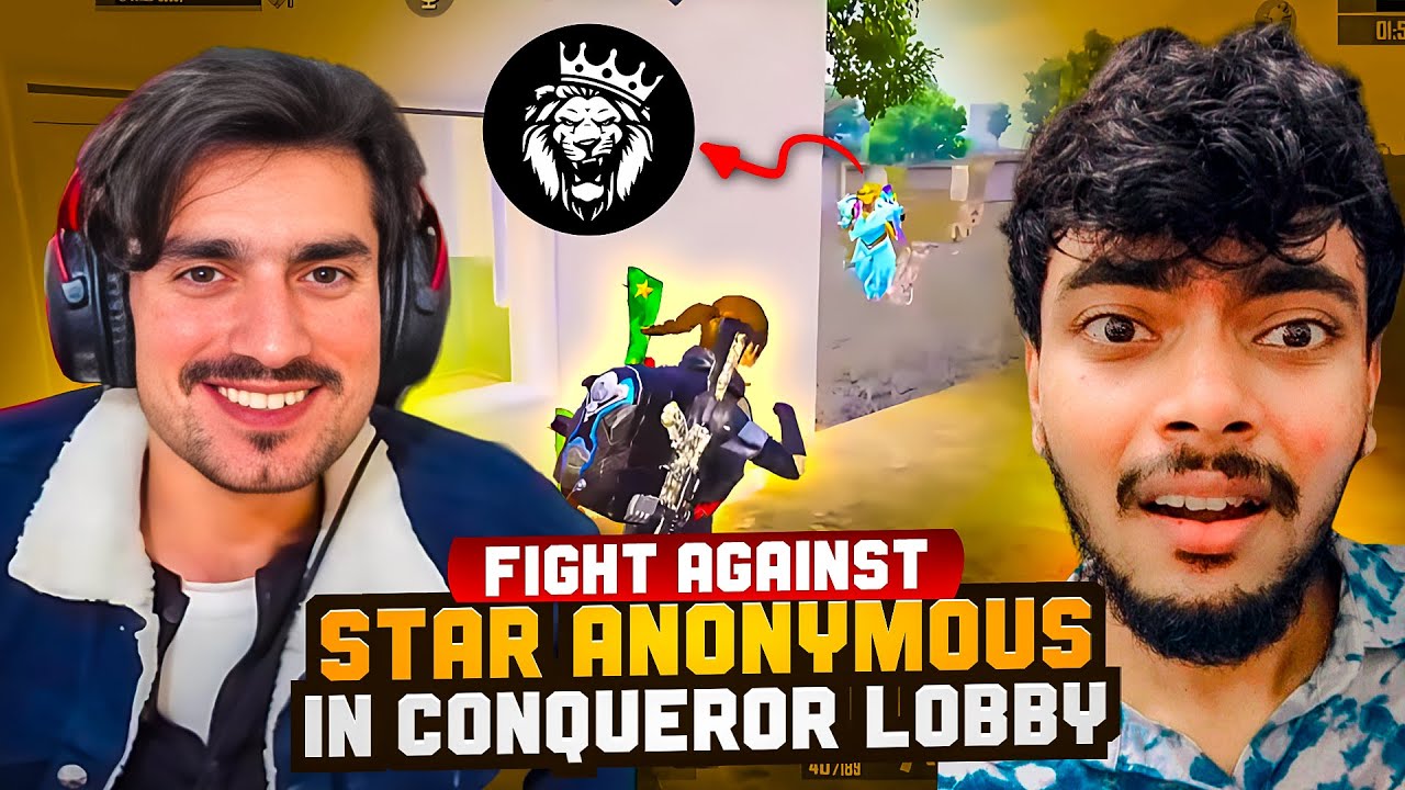 FIGHT WITH @StarANONYMOUS IN CONQUEROR LOBBY || NO HATE