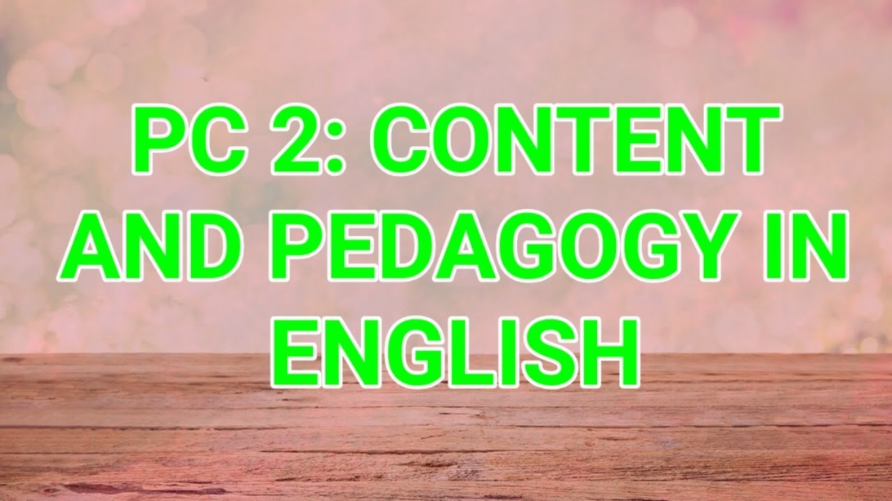 PC2 : Teaching English at Elementary Level
