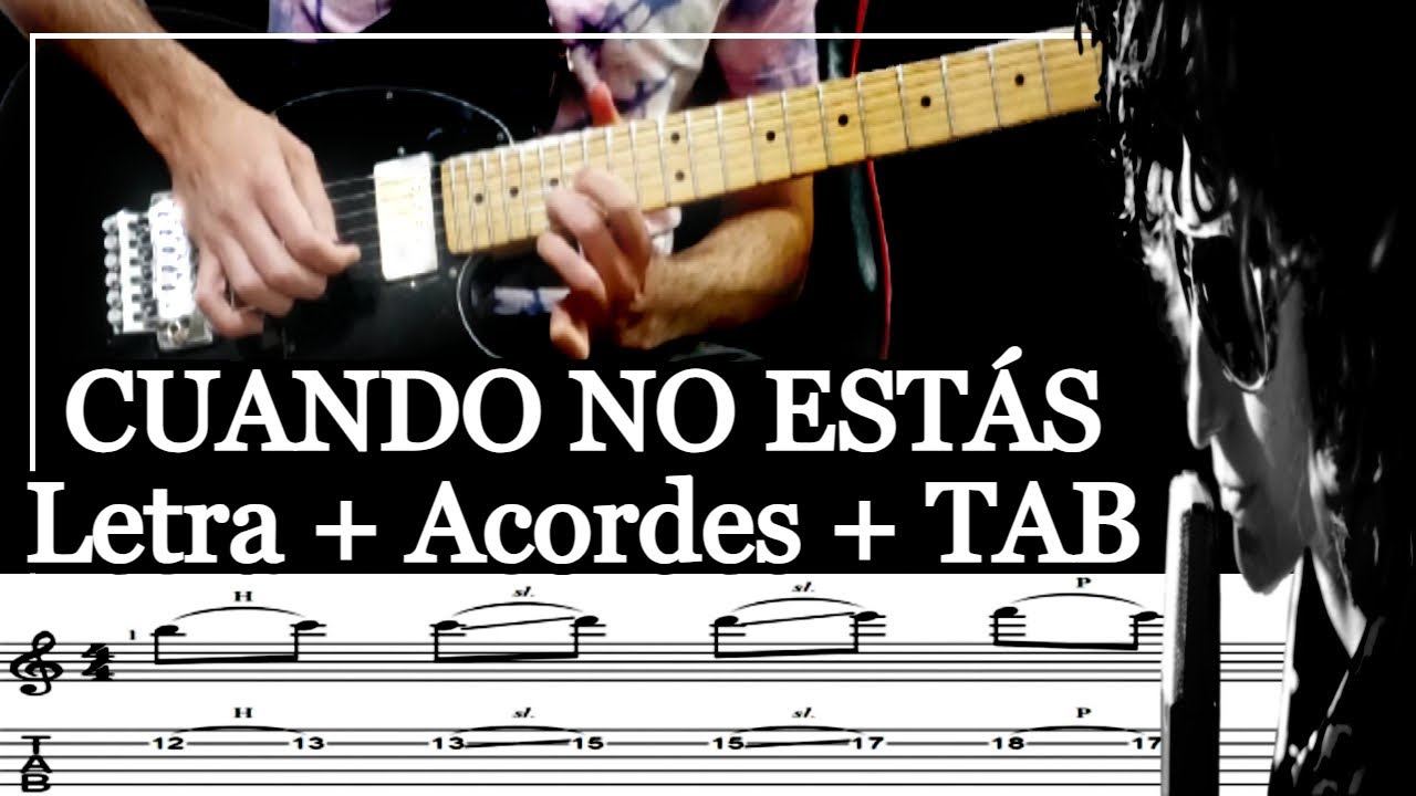 CUANDO NO ESTÁS - Andrés Calamaro｜Cover guitarra｜ACORDES + TAB