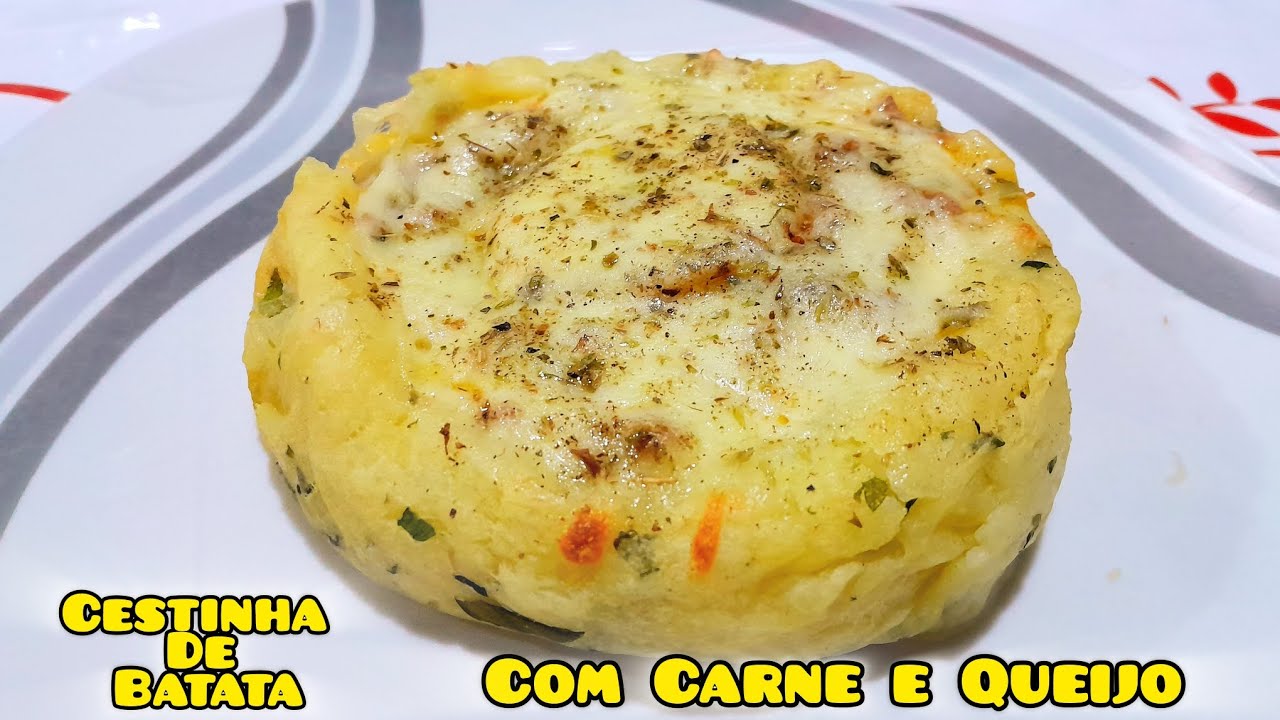 Cestinha de Batata com Carne e Queijo #inscreva_se #curta #comenta #compartilhe #receitas