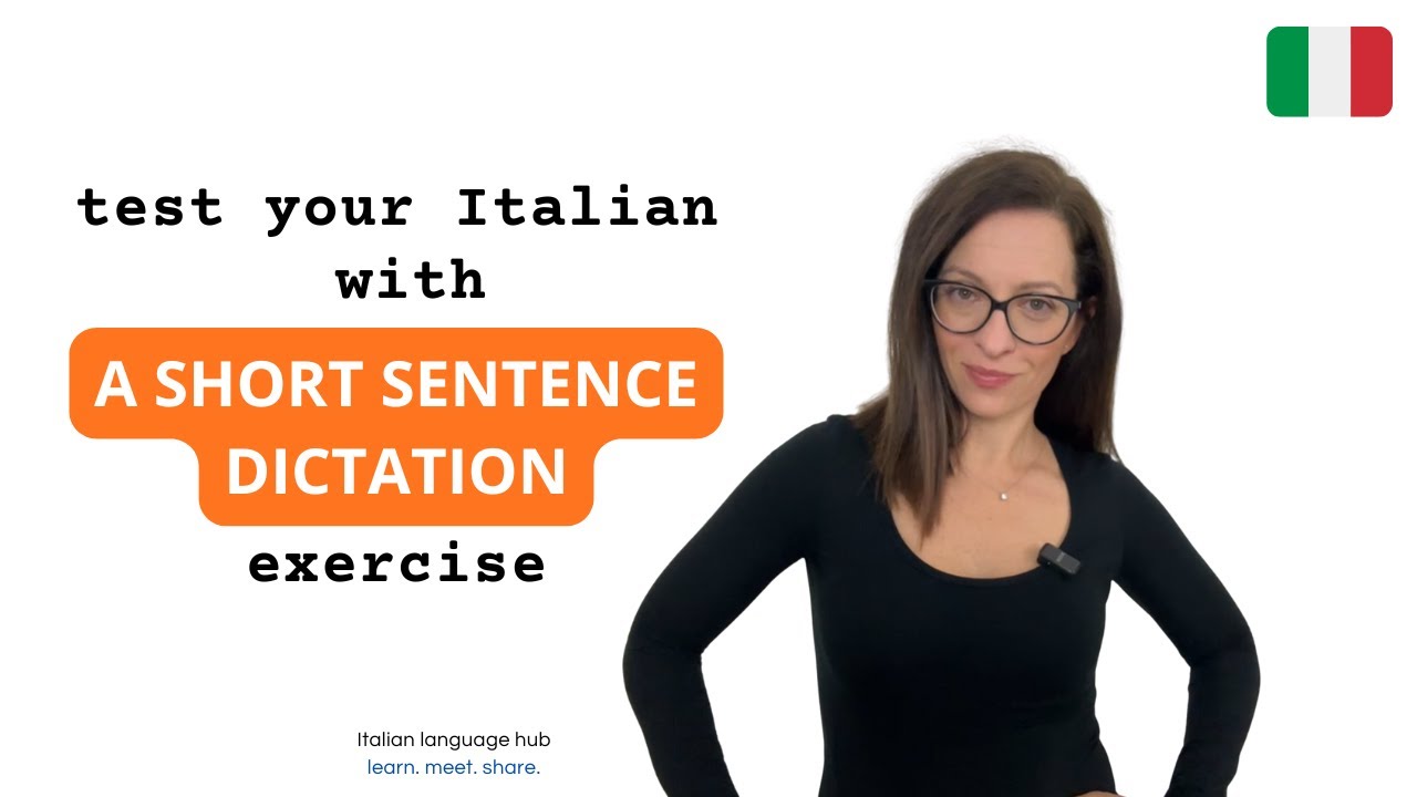 Practice everyday Italian with a short sentence dictation! #learnitalian