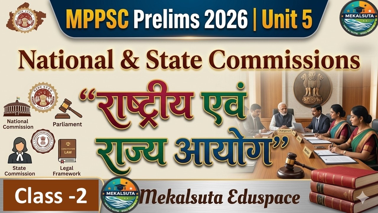 MPPSC Prelims 2026 | Unit 5: National & State Commissions | राष्ट्रीय एवं राज्य आयोग Class 1