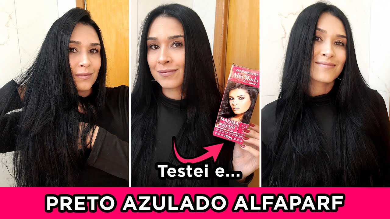 TESTEI A TINTA ALFAPARF PRETO AZULADO (ALTA MODA 1.11)
