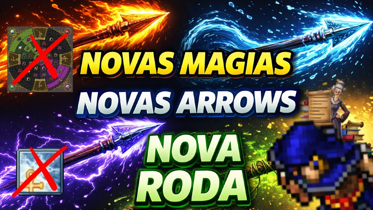 Tibia | BALANCEAMENTO DO TIBIA MUDOU TUDO?! 😱 Novas Magias, Arrows e Roda F PALADINU