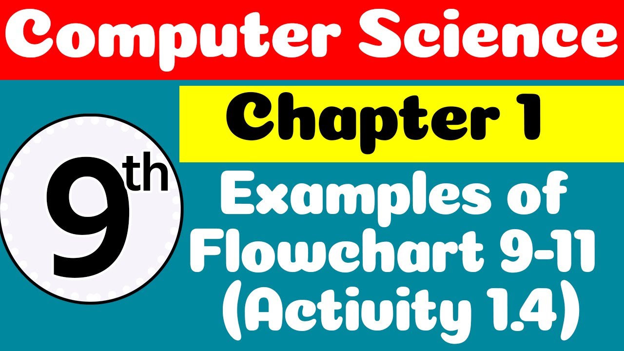 9th Class Computer Science Chapter 1-Examples of Flowchart Activity 1.4 - Class 9 Computer Chapter 1
