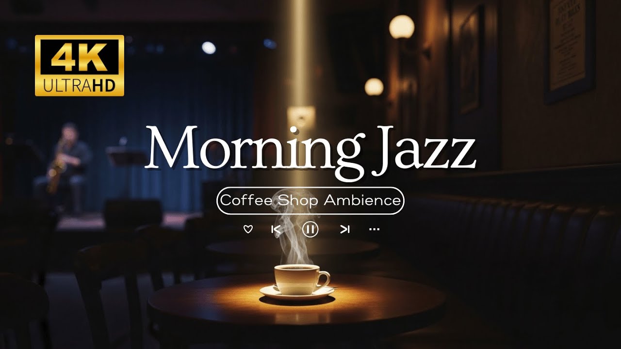 Calm Winter Jazz at Outdoor Coffee Shop Ambience ⛄ Smooth Jazz Background Music to Study