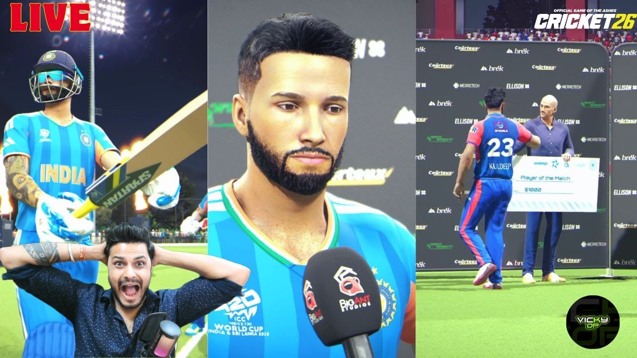 Cricket 26 Live Gameplay &mdash; Random Matches + My Career Mode! 🔥 #Live #cricket26