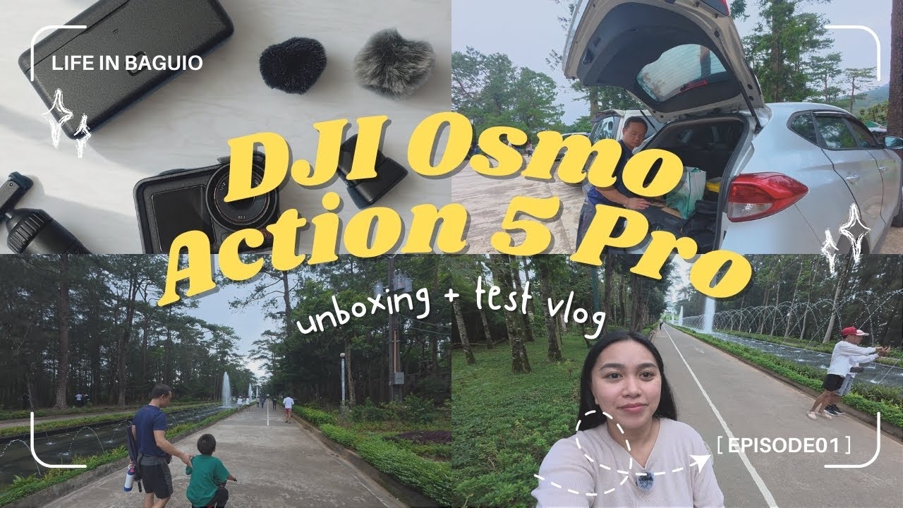 DJI Action 5 Pro Vlog Combo Unboxing + Family Vlog Test at Baguio Mansion House | Mau Reyes-Dg