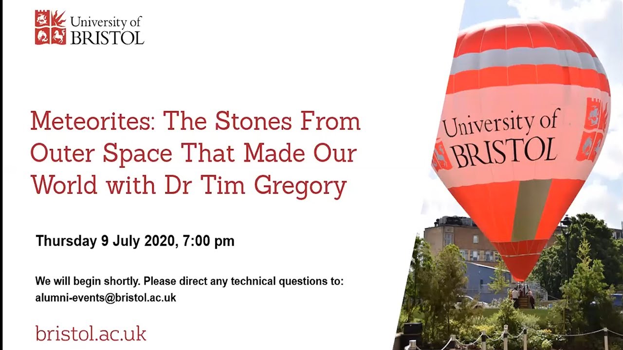Meteorites: The Stones From Outer Space That Made Our World with Dr Tim Gregory
