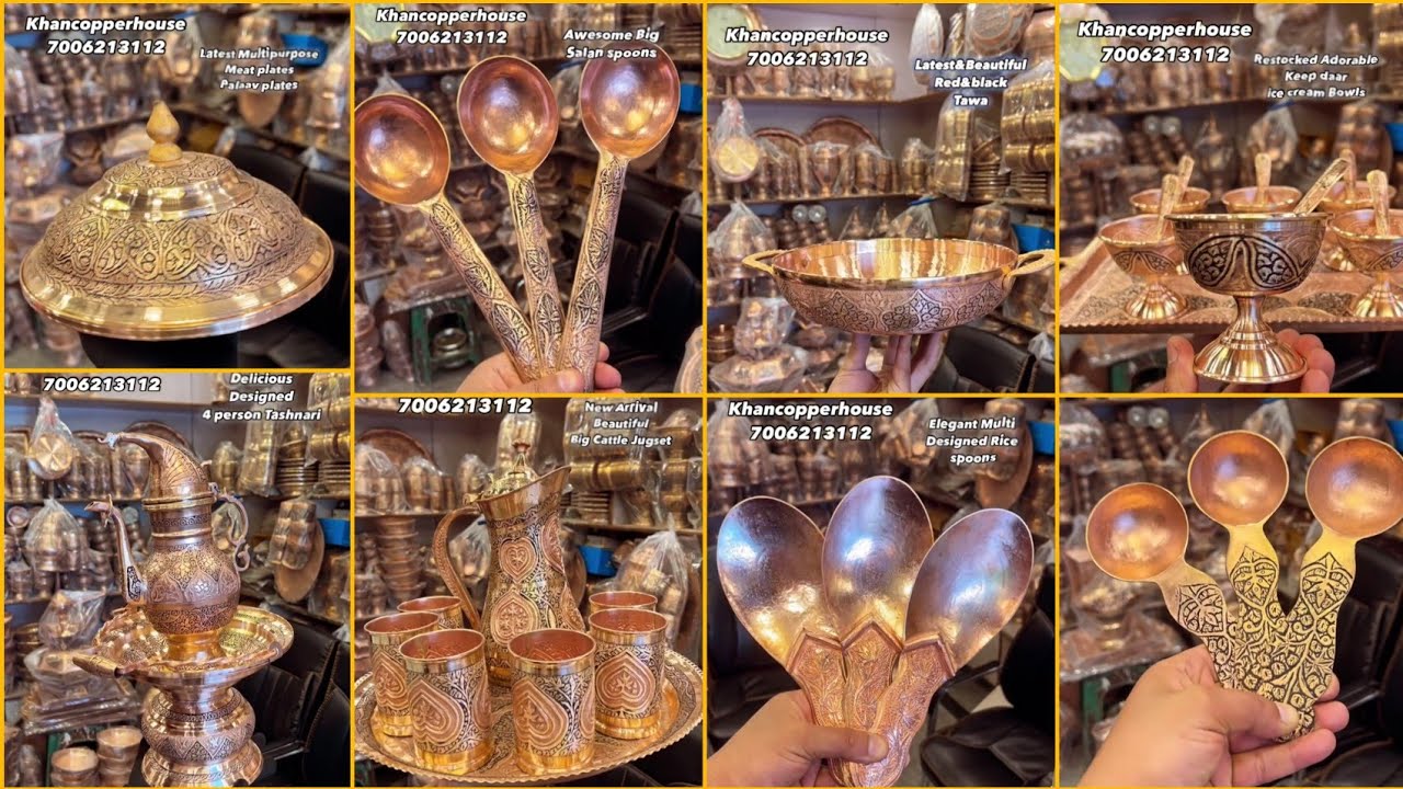 Kashmiri Copper Utensils 🍁 || Copper Bowl Set 😍 || Copper jug Set 💫 || Copper Dinner Set 🍽️