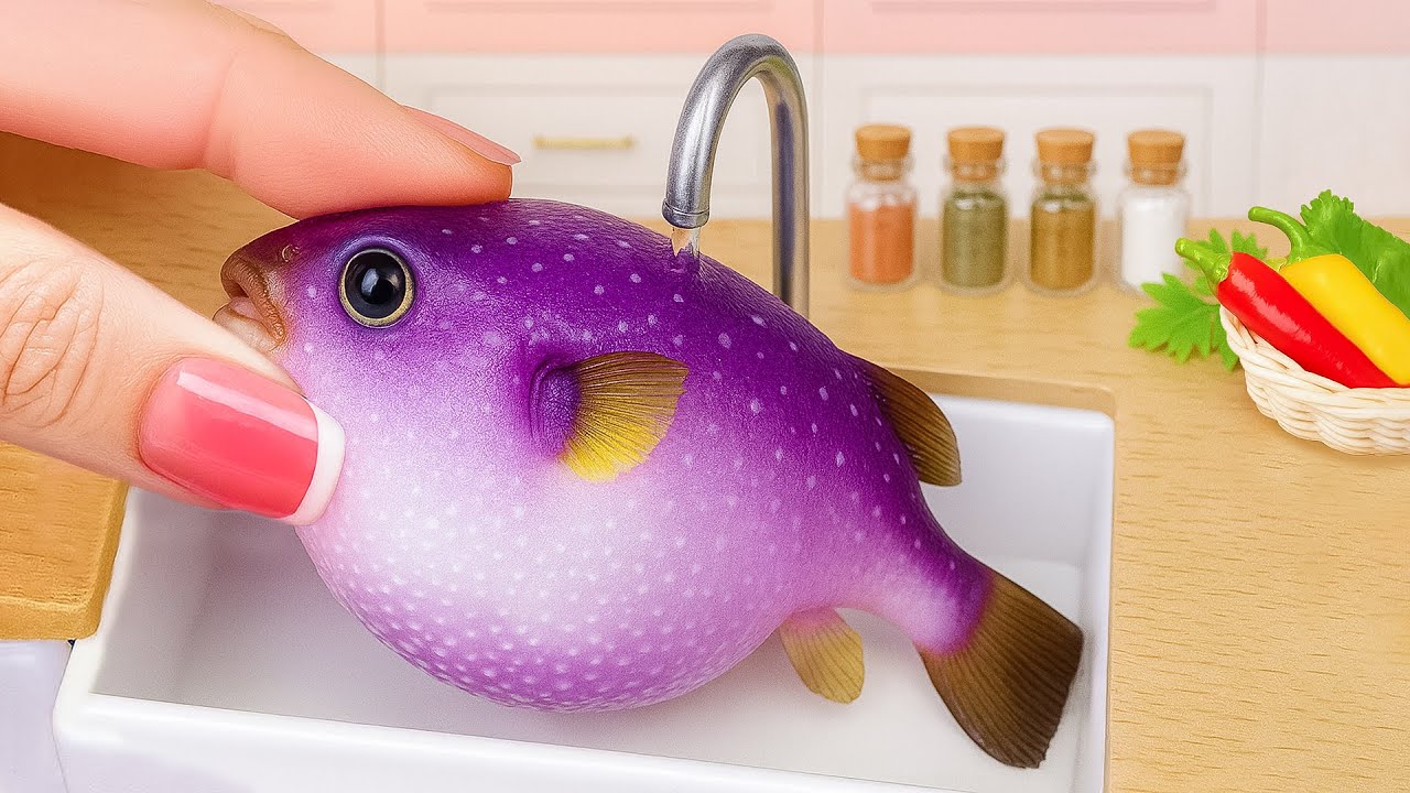 Easy Fish Recipe🍋 The Best Recipe For Fried Mini Puffer Fish 🐟 Mini Yummy Cooking