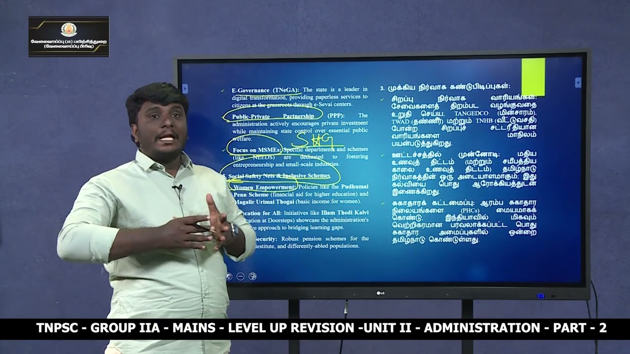 TNPSC-Group IIA -Mains- Level up Revision-Unit-II-Administration-Part-2