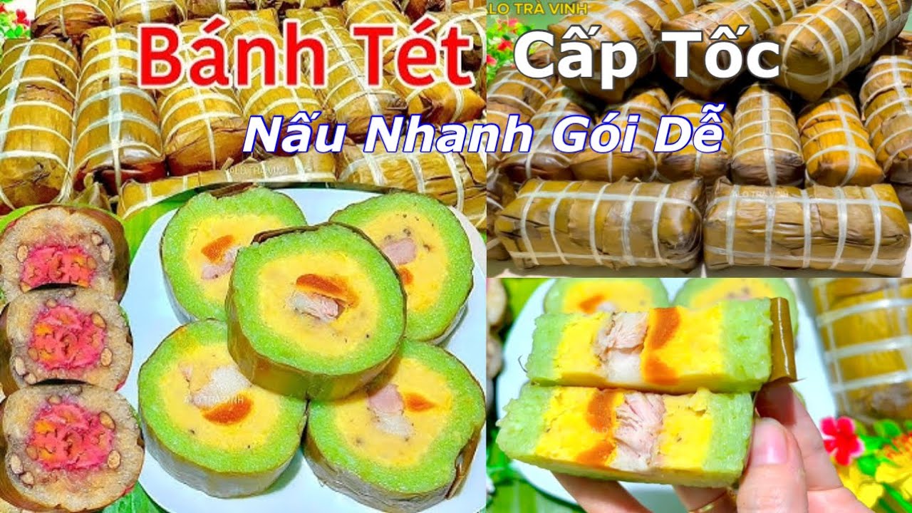 BÁNH TÉT Nhân Đậu Thịt & Chuối Cấp Tốc Ngon Như Bánh Truyền Thống- Traditional sticky rice cake