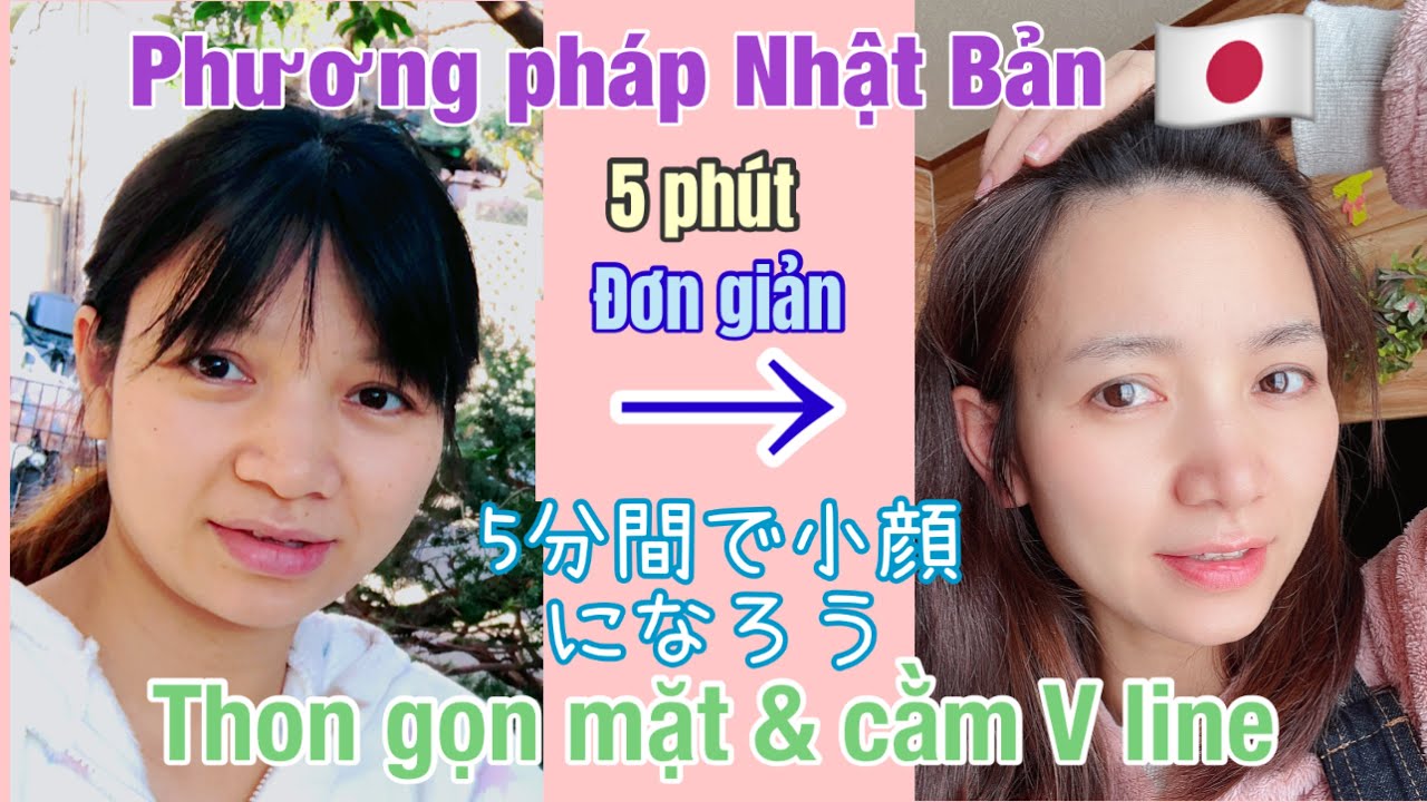 B&iacute; quyết thon gọn mặt tạo cằm V line học của Người Nhật.  5分間小顔になろう #hạnhjavi＃thonnhomat#nhatban#小顔