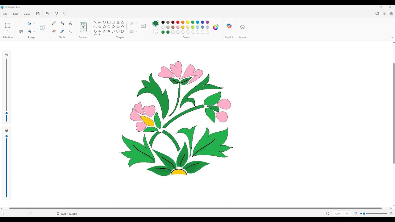 Рисунок в MS Paint #рисунок #искусство #простойрисунок #мандала #mspaint