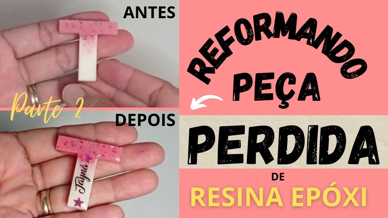 REAPROVEITANDO a peça PERDIDA de RESINA EPÓXI fácil e rápido - FERNANDA FERNANDES