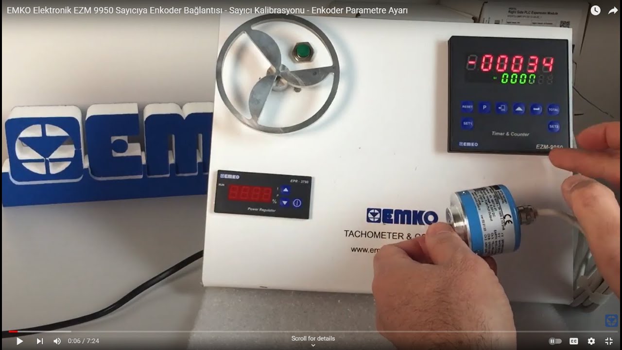 Подключение энкодера к счетчику EMKO Electronic EZM 9950 - Калибровка счетчика - Настройка параметр