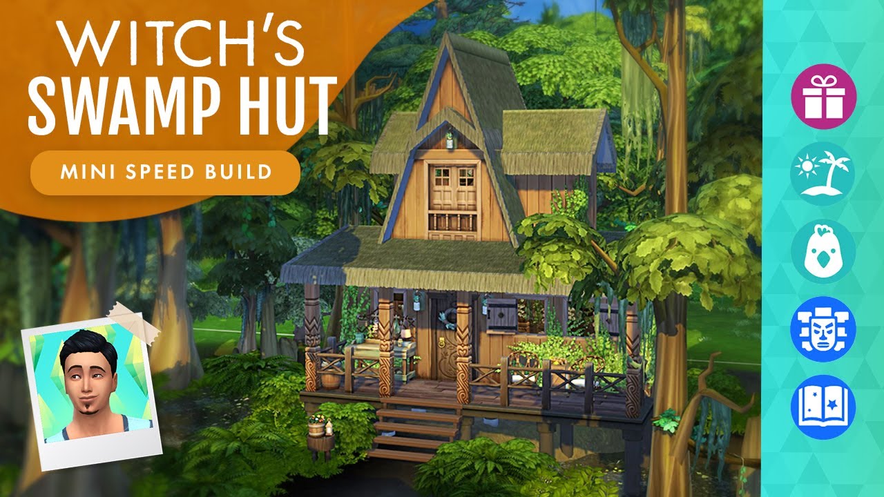 WITCH'S Swamp Hut: Sims 4 Speed Build (No CC or Mods)