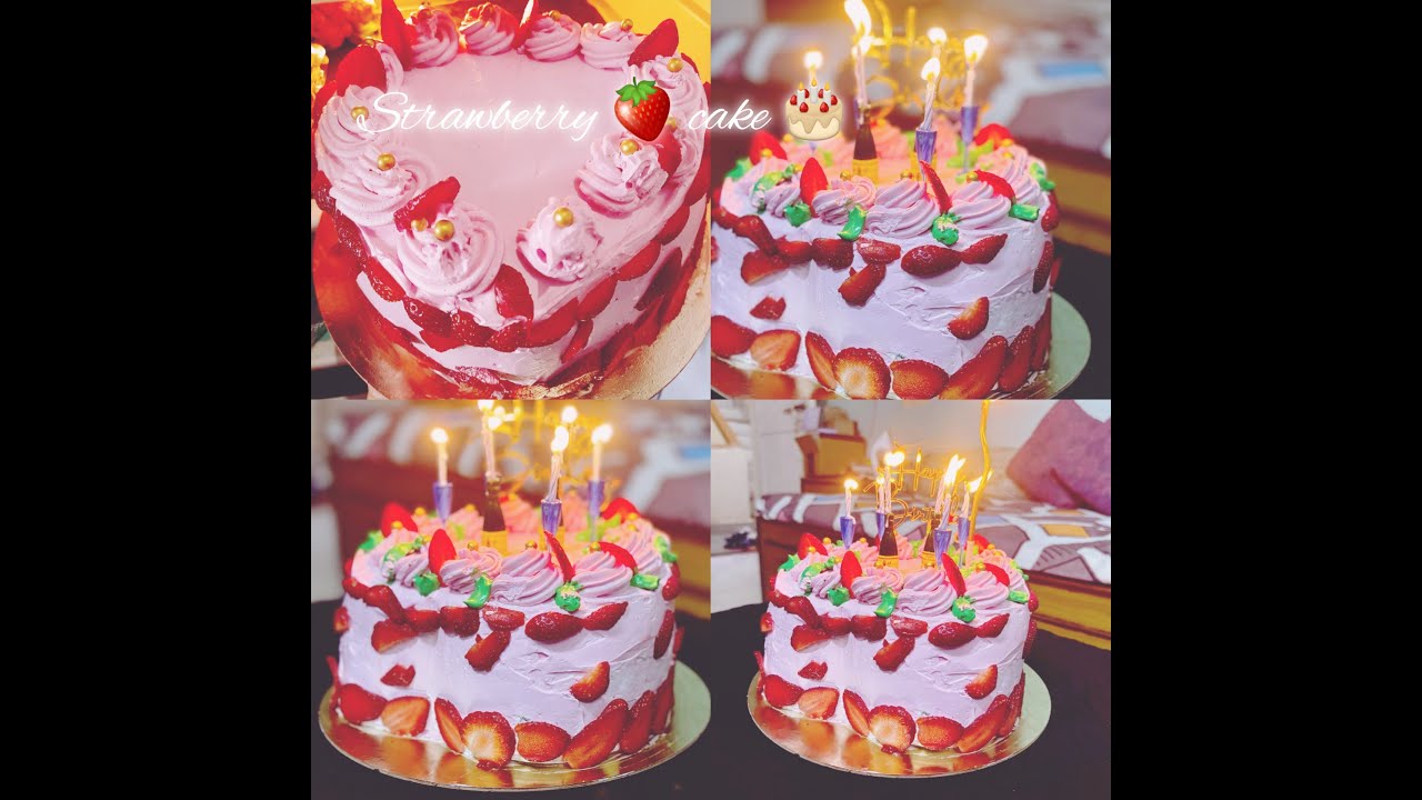 Cake decorating ||Strawberry 🍓 cake|| Easy Method Strawberry 🍓 cake decoration||Annapurna s_kitchen