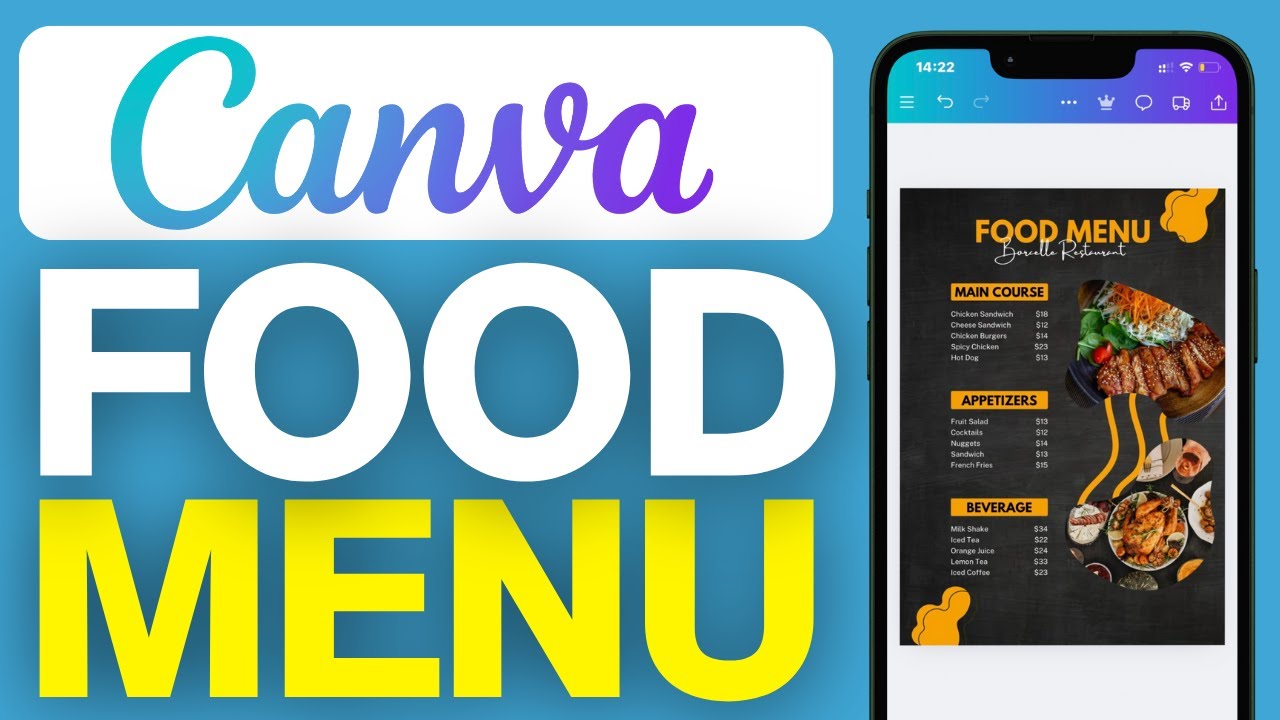 How To Create Food Menu On Canva App (2025)