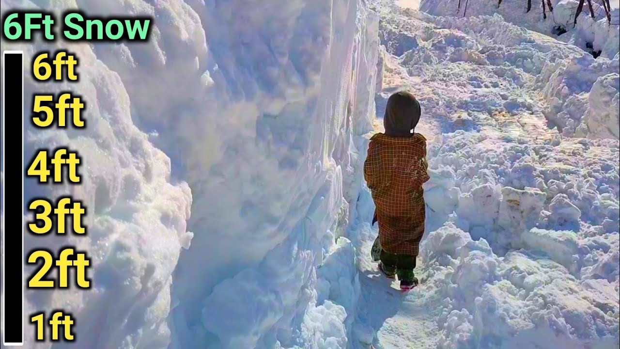 Viral Video of 6 feet Heavy Snowfall in Sitaharan Budgam