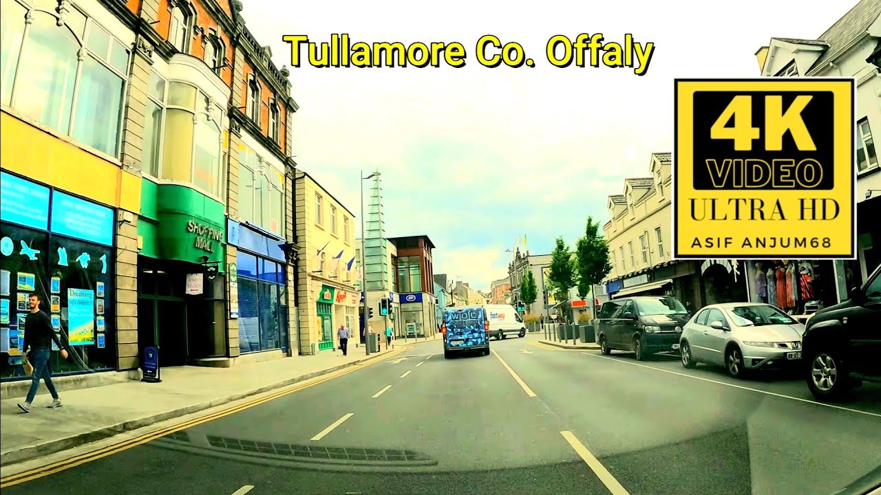 Tullamore town County Offaly Ireland 4K ultra Hd Video