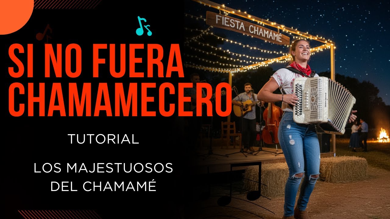 🎹 Si no fuera Chamamecero - TUTORIAL PARA ACORDEON A PIANO - LOS MAJESTUOSOS DEL CHAMAMÉ