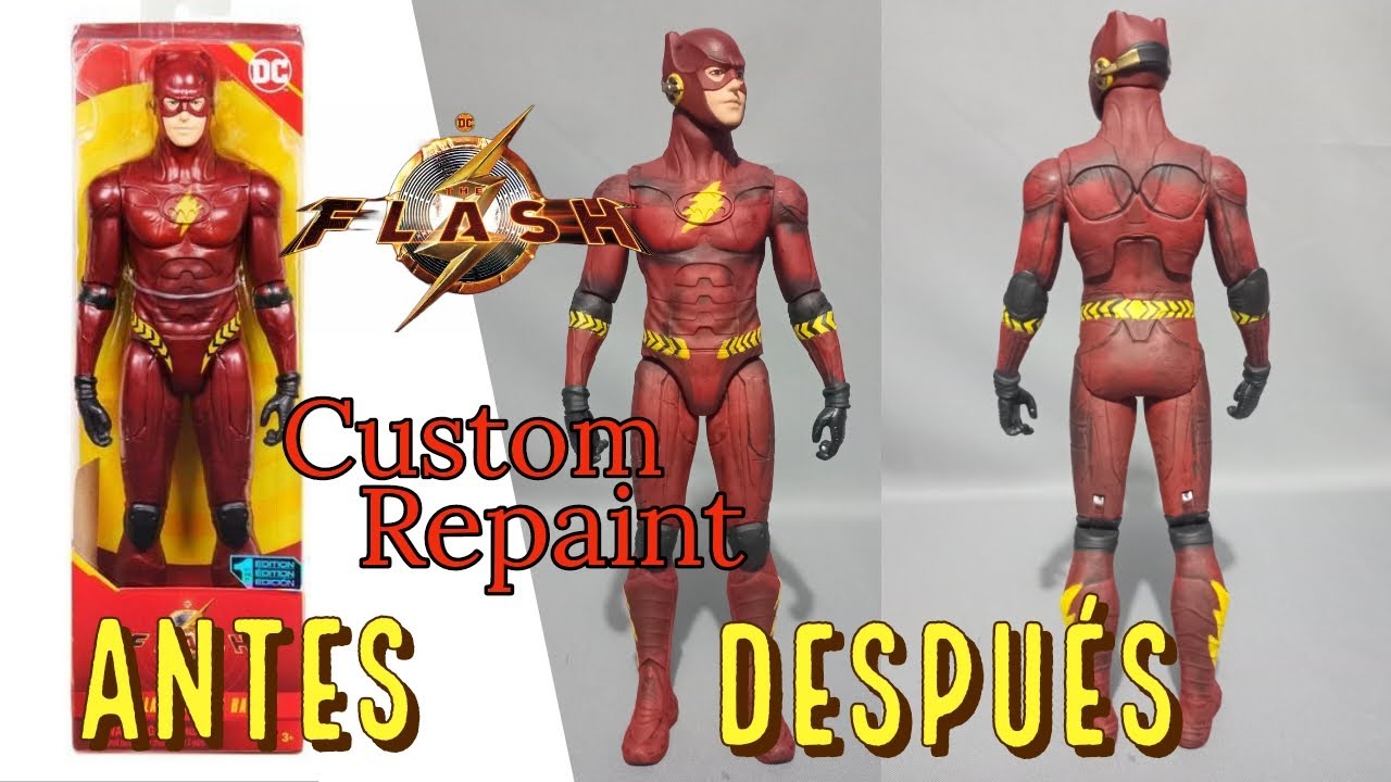Repintado De La Figura De Flash Del Joven Barry || Custom Repaint The Flash Spin Master
