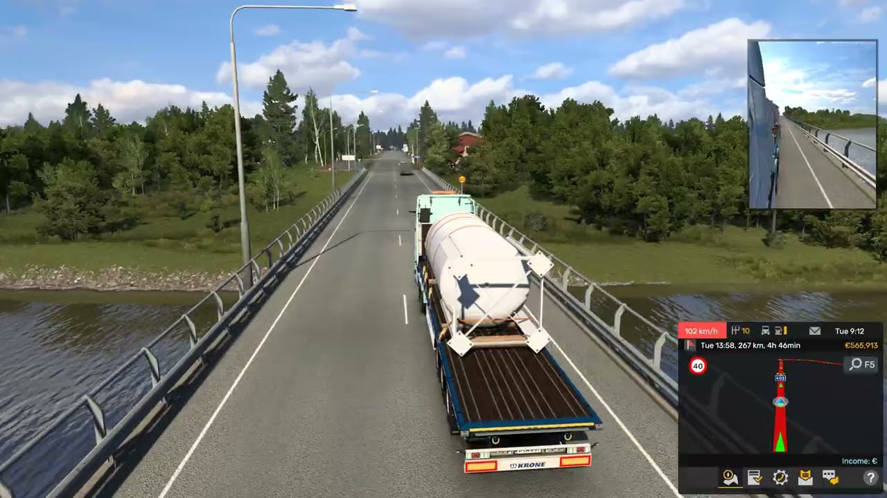 Reservoir Tank 6t | Volvo FH6 Aero | Rovaniemi - Karesuando | ETS 2 v1.57 Nordic Horizons | 