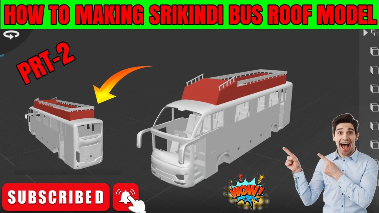 HOW TO MAKING SRIKINDI BUS ROOF 3D MODEL PART-2 BUS SIMULATOR INDONESIA