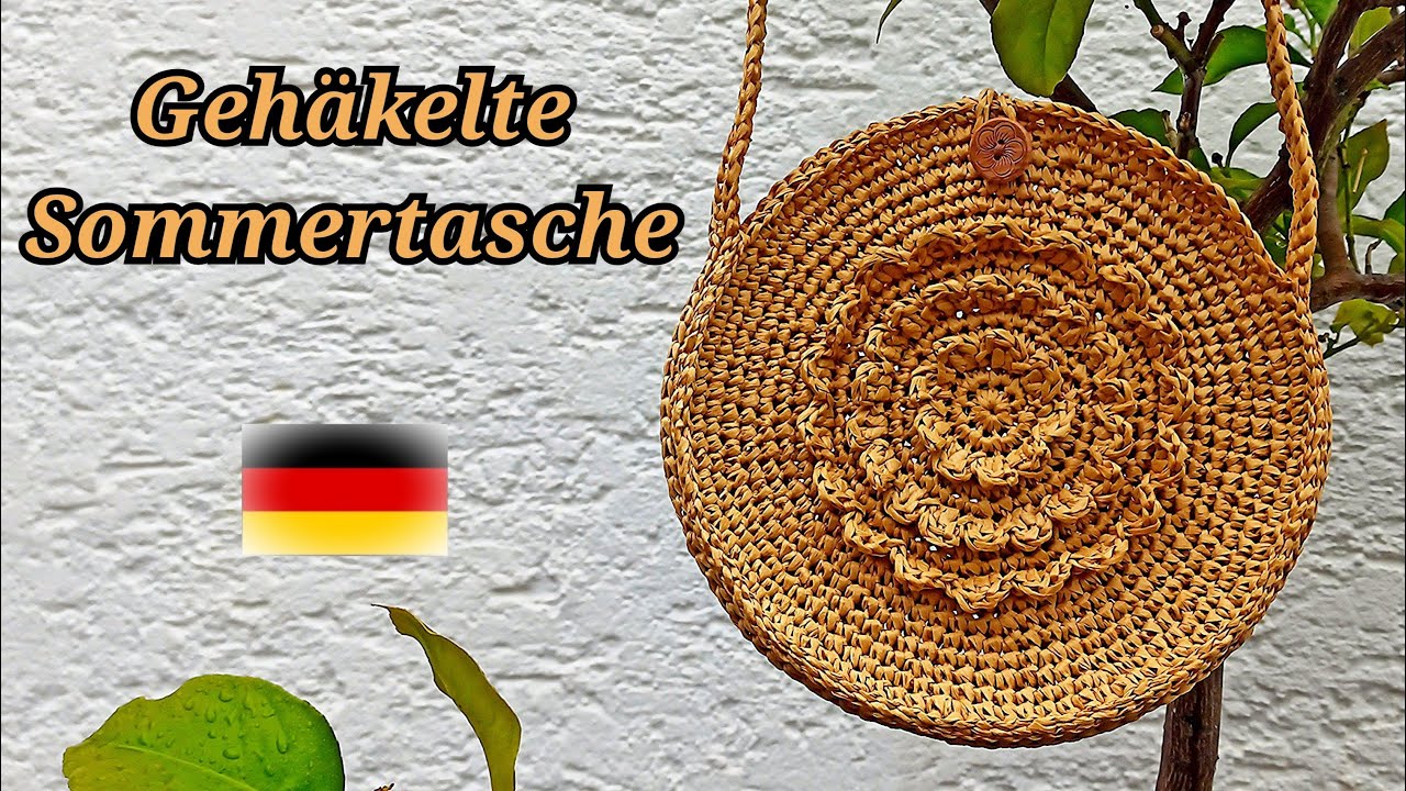 Einfache Sommertasche häkeln - mit 100% Zellulose