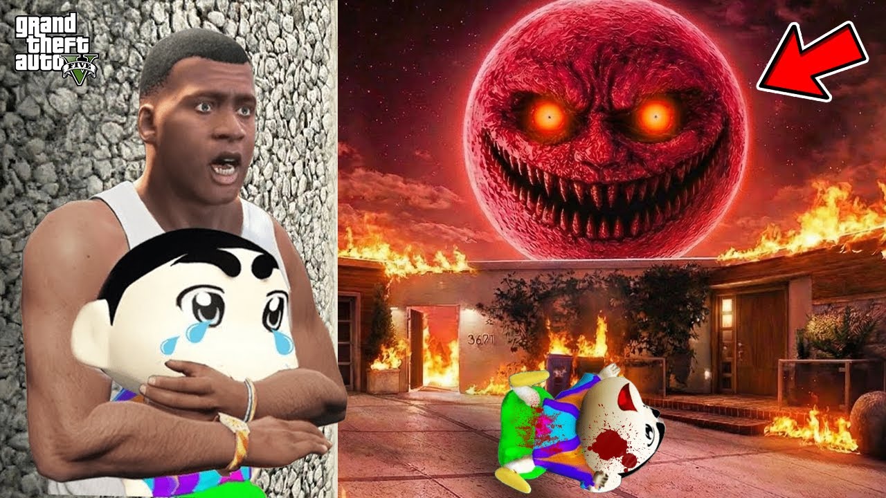 BLOOD MOON WAKES UP AND ATTACKS SHINCHAN & FRANKLIN in GTA 5! | PART 1 |  SHINCHAN GTA 5 VIDEO