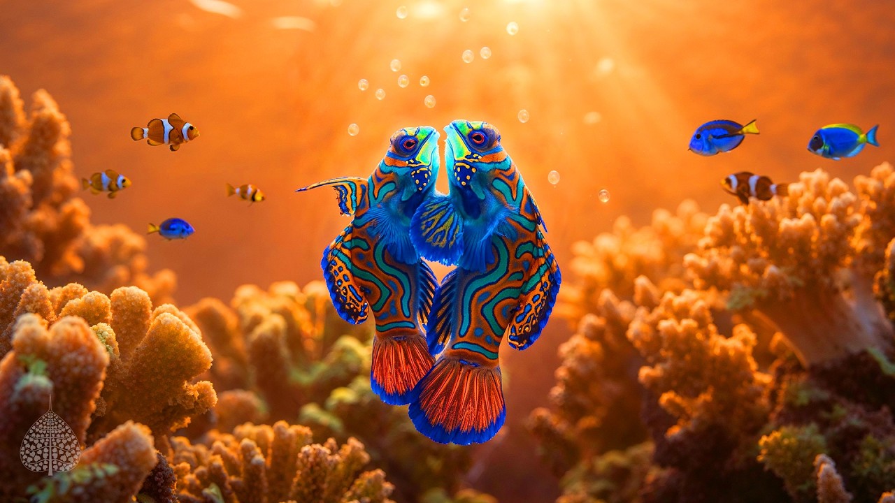 (No Ads) 12 Hours of Soothing Aquarium Music | Beautiful Coral Reef Fish & Relaxing Ocean Sounds