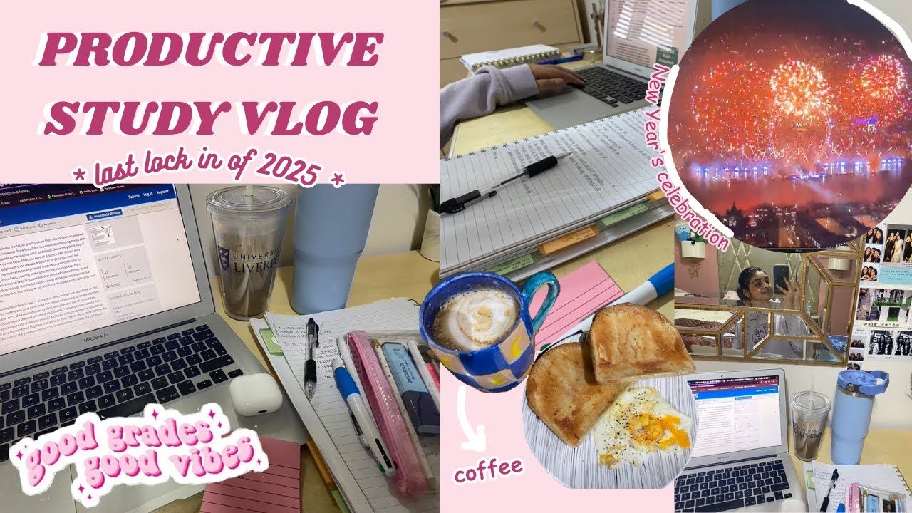PRODUCTIVE STUDY VLOG 💻 | final lock in of 2025, studying for finals