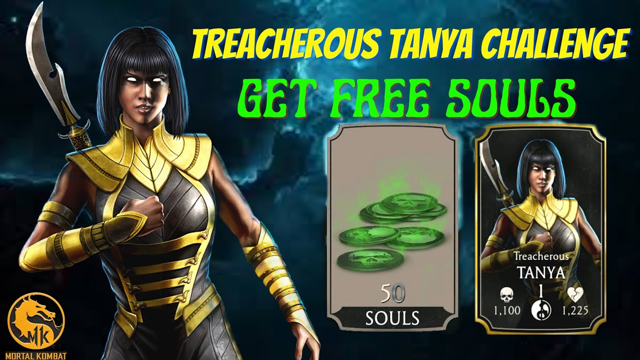 Treacherous Tanya challenge in mk mobile | get free souls in mk mobile