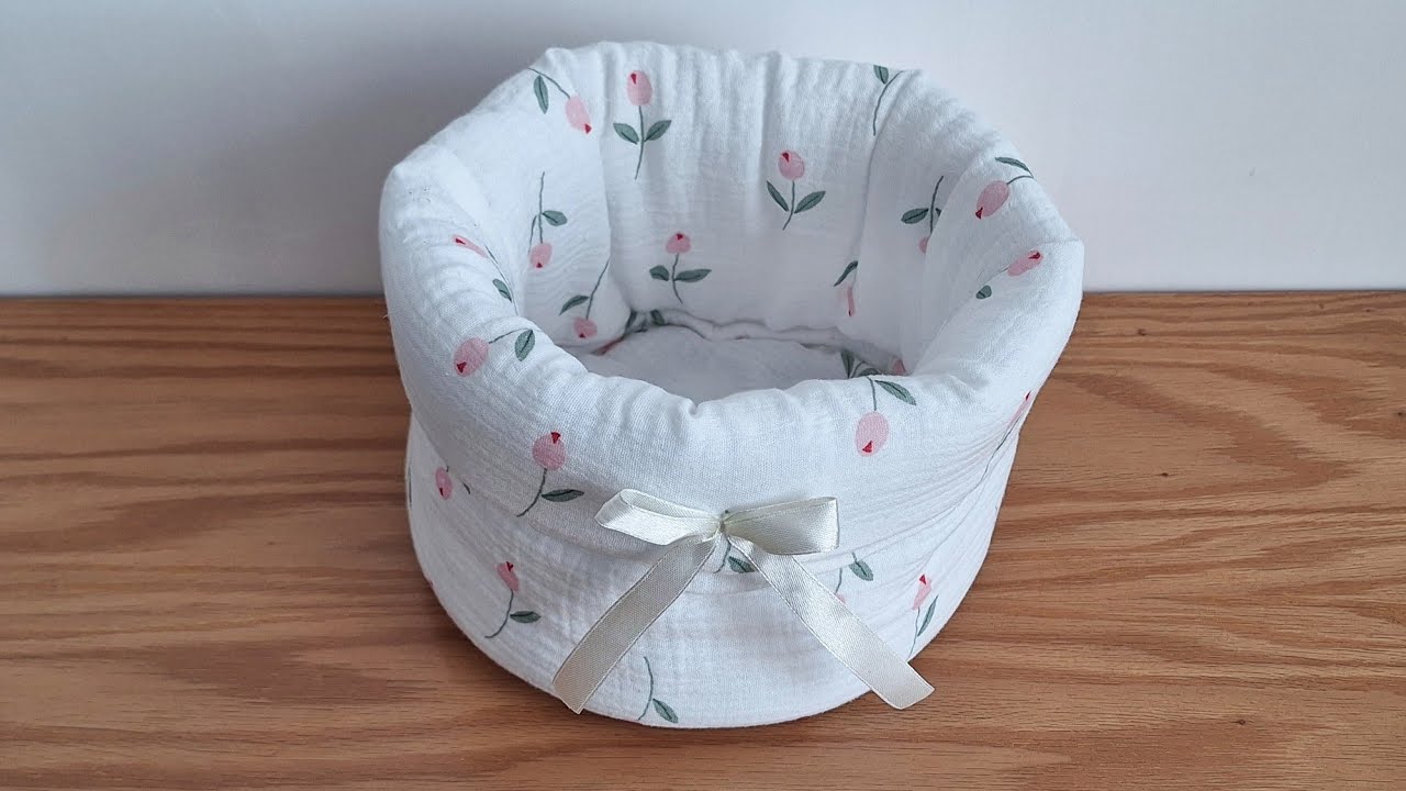 How to sew The Trendy Makeup Organizer! | Diy fabric basket