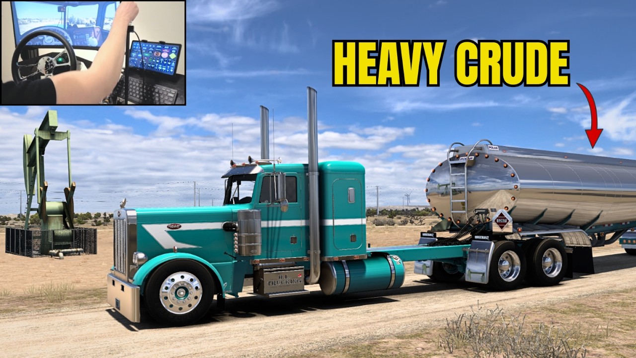 Hauling Oil Through New Mexico - (Challenging Delivery) - Peterbilt 359 - American Truck Simulator
