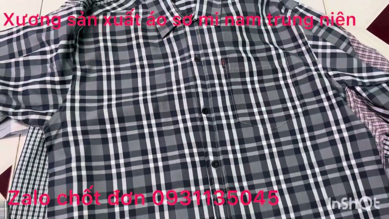 Áo sơ mi nam trung niên tay dài sọc số ký từ 50kg đến 90kg Zalo chốt đơn 0931135045