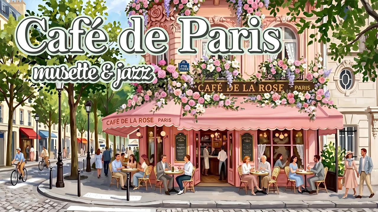𝐂𝐚𝐟𝐞́ 𝐃𝐞 𝐏𝐚𝐫𝐢𝐬 ☕ Music for a Rosy Afternoon | 1 Hour French Caf&eacute; Music