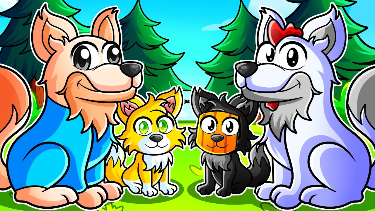 Nos CONVERTIMOS en una FAMILIA de LOBOS 🐺 | 2 Noobs son los MEJORES LOBOS en Roblox