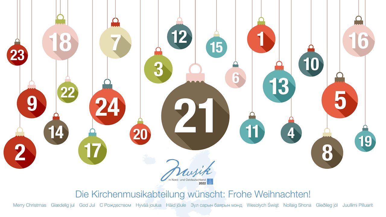 Musikalischer Adventskalender 2022 der Gebietskirche Nord- und Ostdeutschland. Das 21. T&uuml;rchen