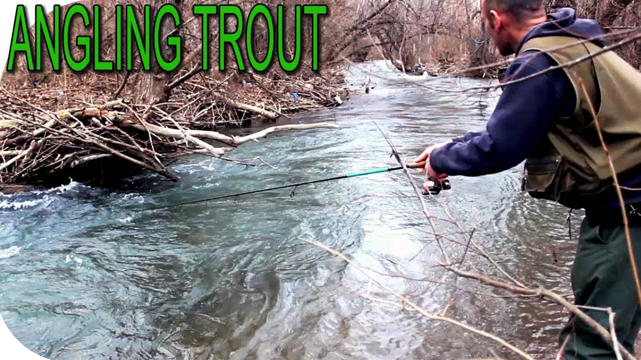 Fishing on river - Angling trout Serbia - Pecanje pastrmke 06.03.2017