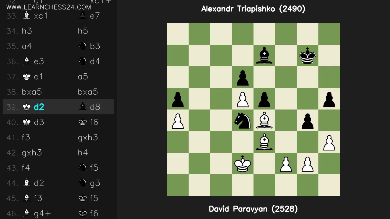 Староиндийская-защита-Петросян: David Paravyan (2528) vs Alexandr Triapishko (2490)