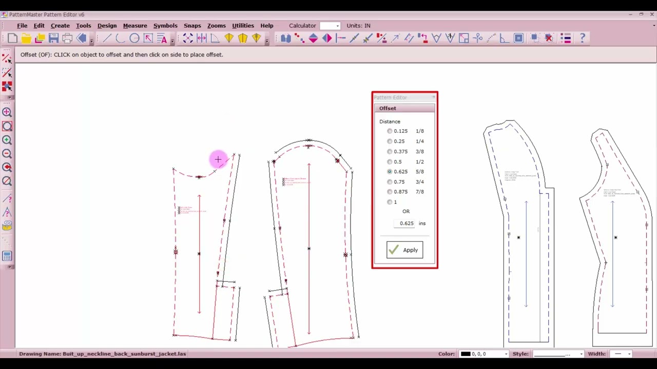 Back Sunburst Jacket - Drafting the sleeve lining patterns