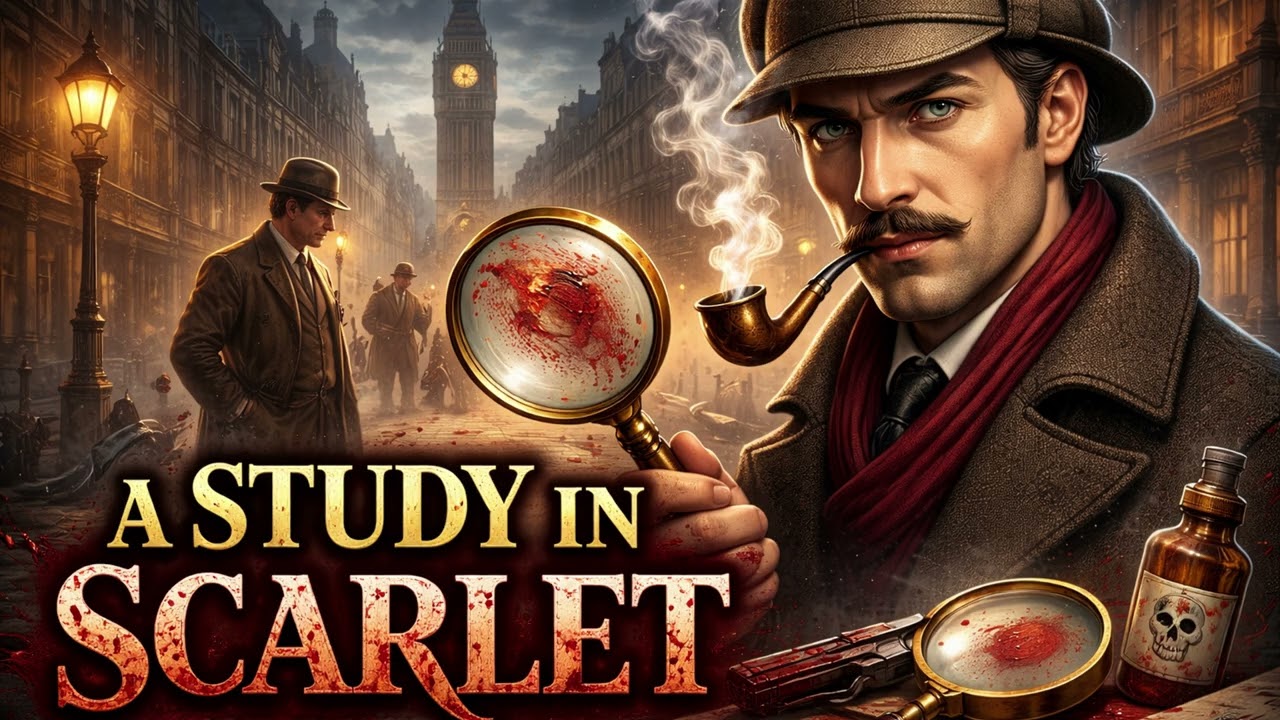 Sherlock Holmes – A Study in Scarlet | Full Audiobook (Modern English)