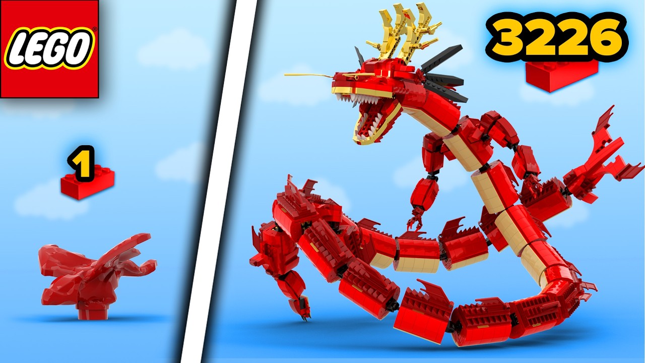 LEGO DRAGONS From 1 to 3226 Parts | Comparison