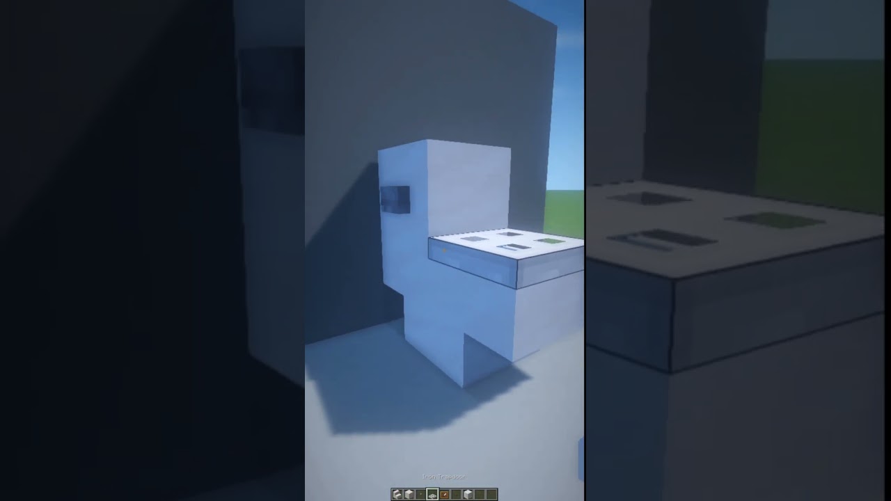 Minecraft: Realistic Toilet Tutorial #shorts