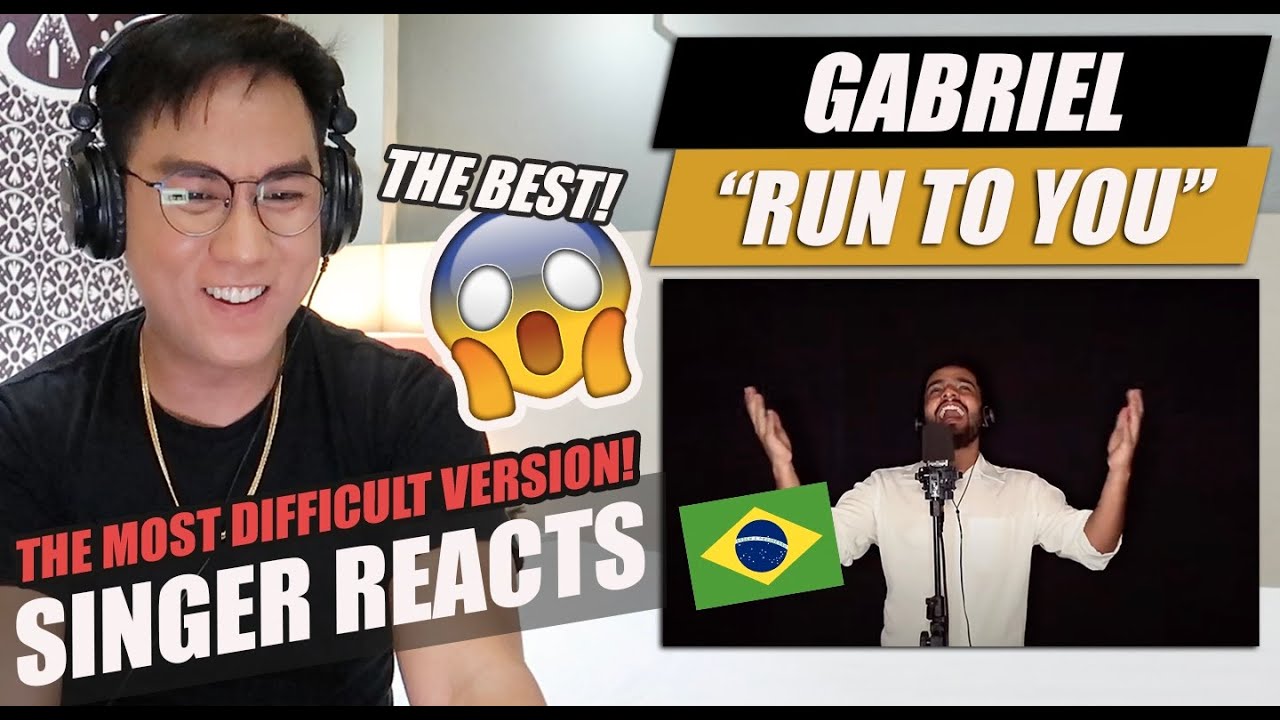 Gabriel Henrique - Run To You (Whitney Houston) | SINGER REACTION