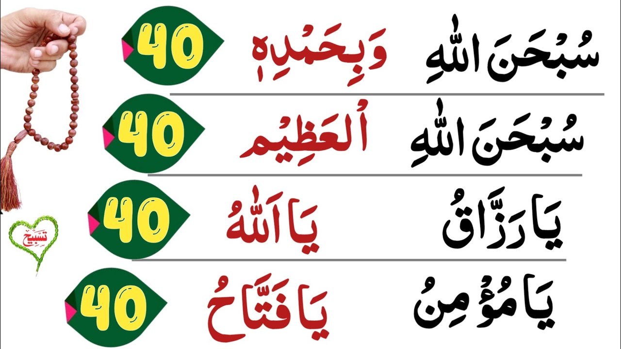 Ya Razzaqu Ya Ghanniyu Ya Wahhabu Ya Fattahu | ya fattahu ya razzaqo ka wazifa | tasbeeh | wazifh
